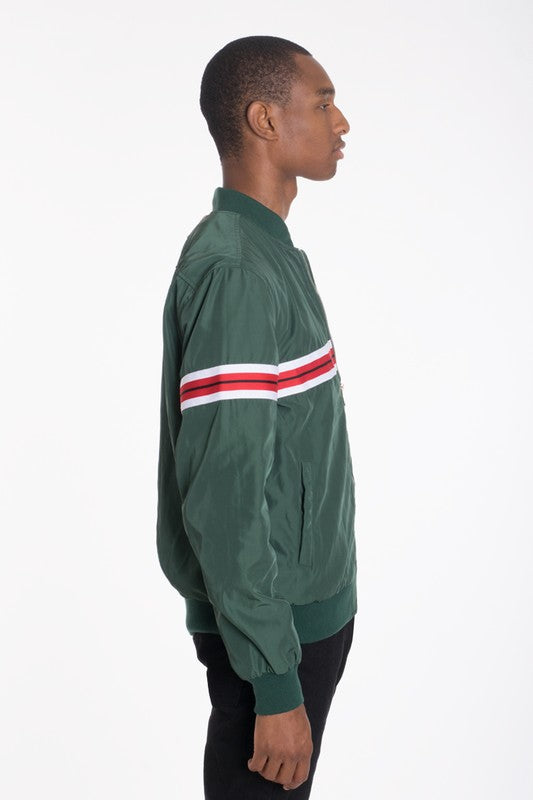 WOVEN TAPED BOMBER JACKET