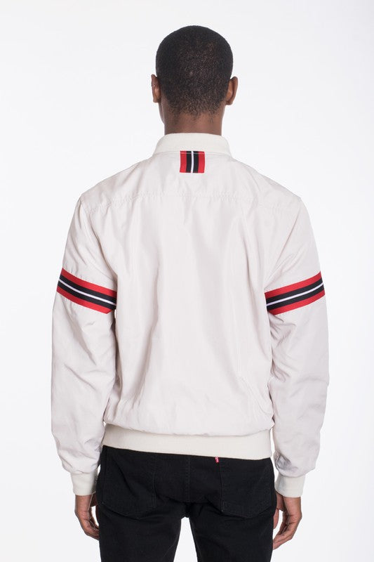 WOVEN TAPED BOMBER JACKET