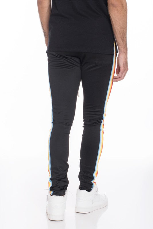 MULTICOLORED TAPE TRACK PANTS