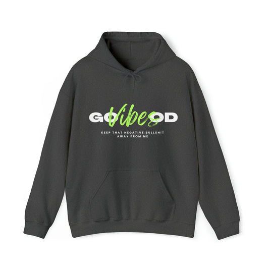 GOOD VIBES NEON GREEN: Unisex Heavy Blend™ Hooded Sweatshirt