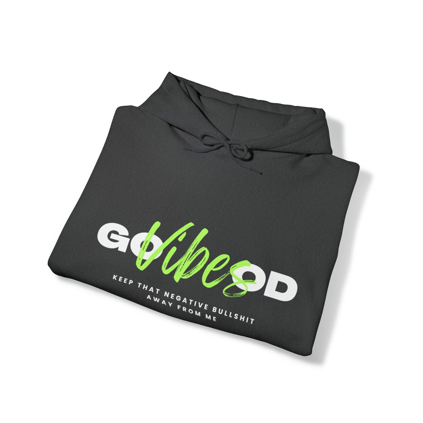 GOOD VIBES NEON GREEN: Unisex Heavy Blend™ Hooded Sweatshirt