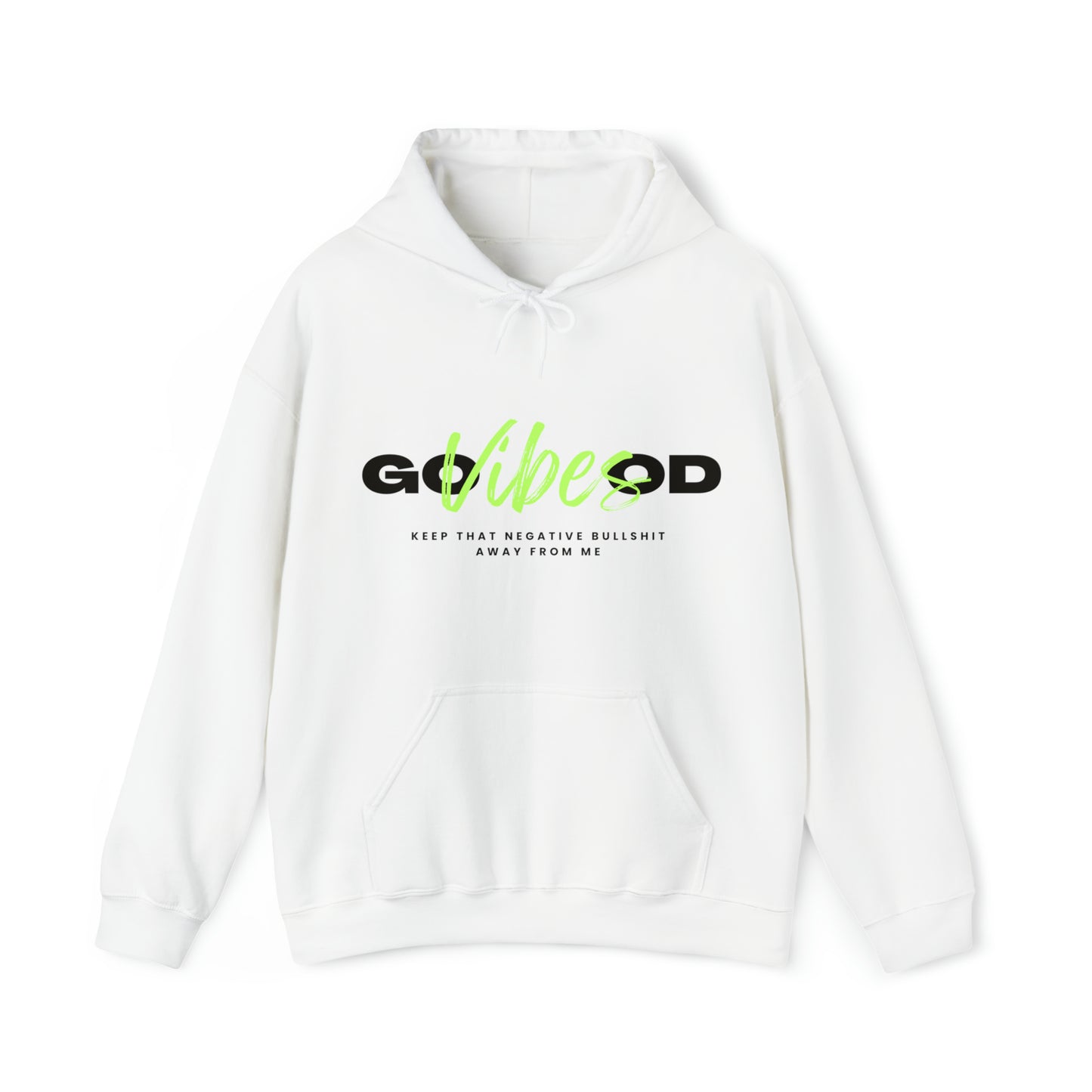 GOOD VIBES NEON GREEN: Unisex Heavy Blend™ Hooded Sweatshirt