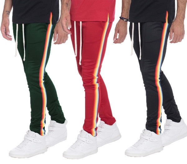 MULTICOLORED TAPE TRACK PANTS