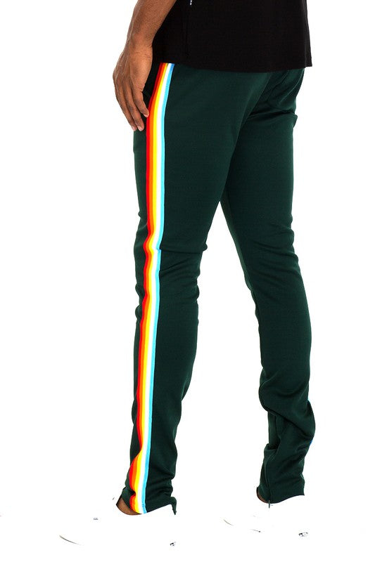 MULTICOLORED TAPE TRACK PANTS