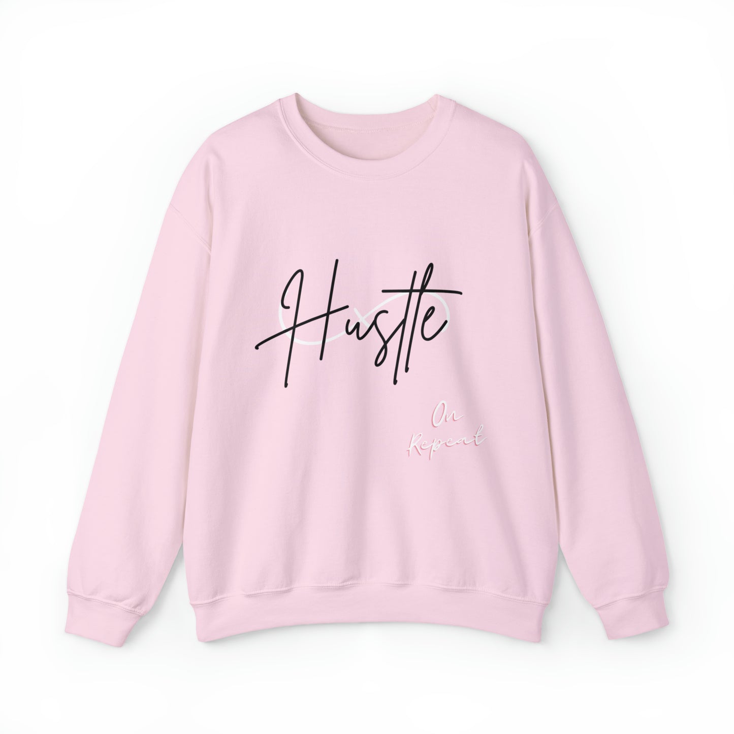 4XL & 5XL HUSTLE ON REPEAT: Unisex Crewneck Sweatshirt