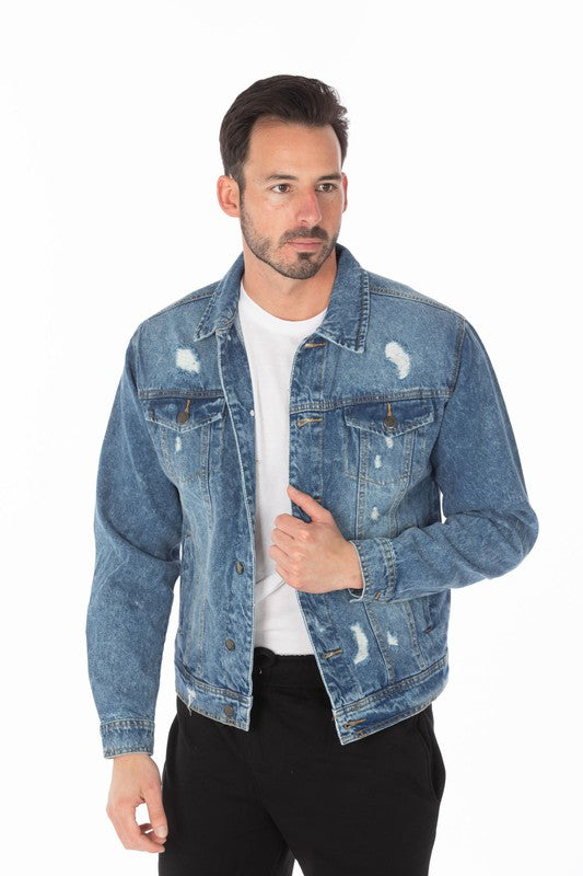 Distressed Denim Jacket