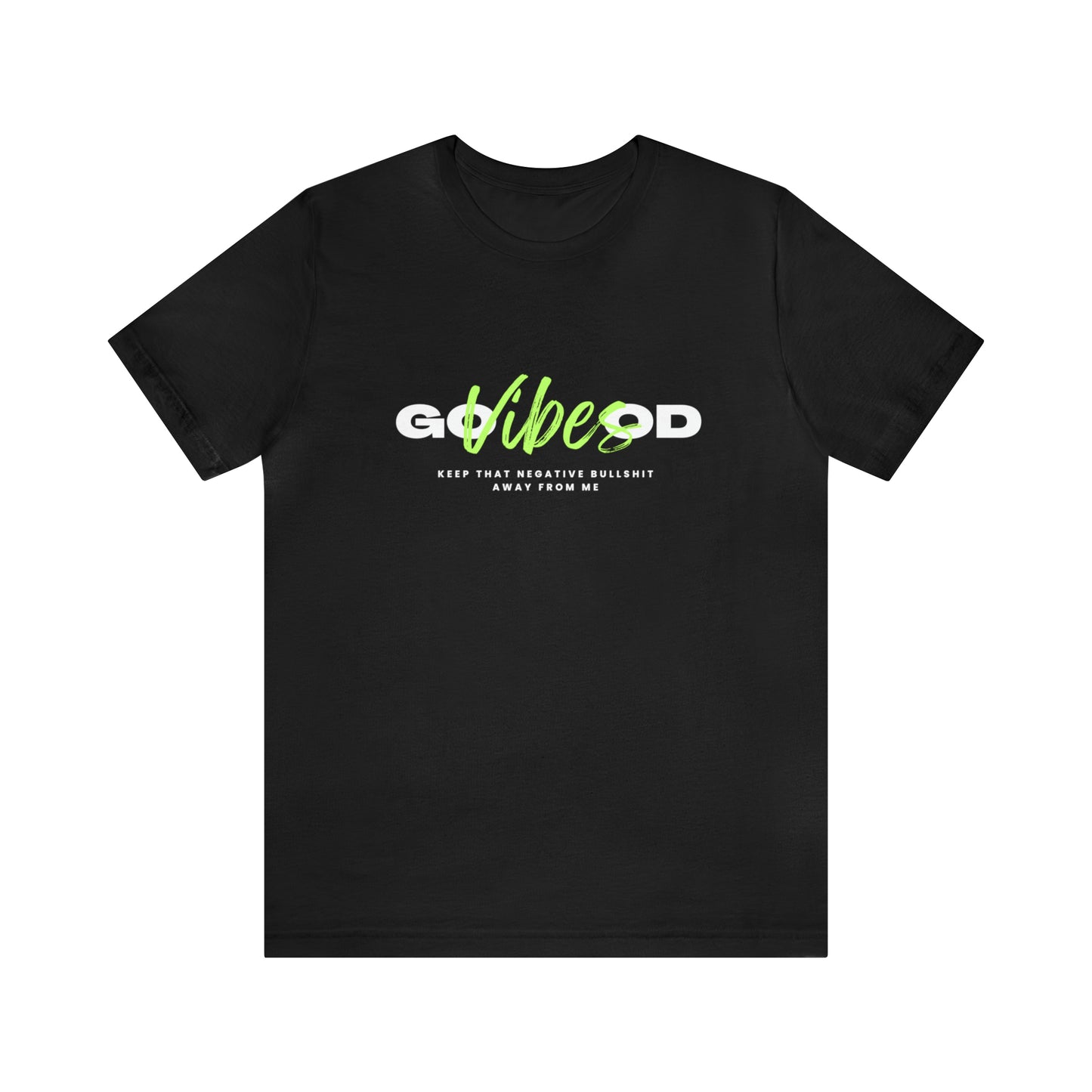 GOOD VIBES NEON GREEN: Unisex Jersey Short Sleeve Tee