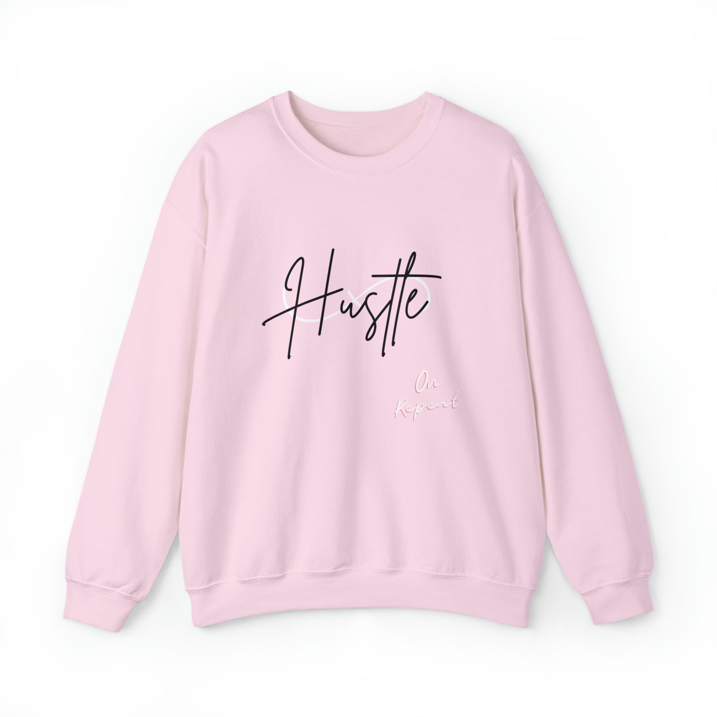 HUSTLE ON REPEAT: Unisex Crewneck Sweatshirt