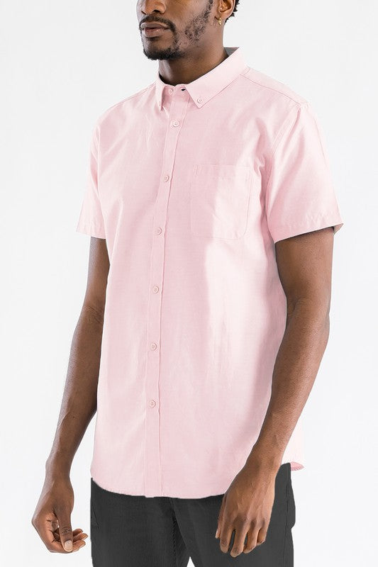 Casual Short Sleeve Button Down Shirt