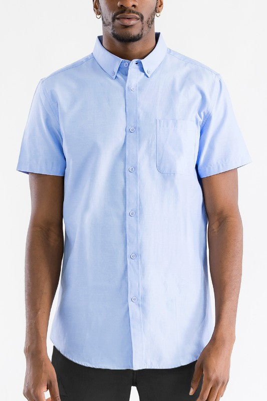 Casual Short Sleeve Button Down Shirt