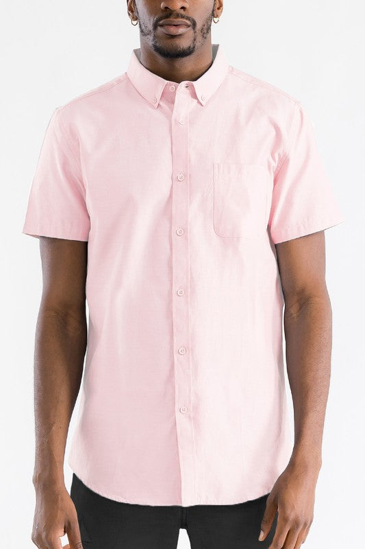 Casual Short Sleeve Button Down Shirt