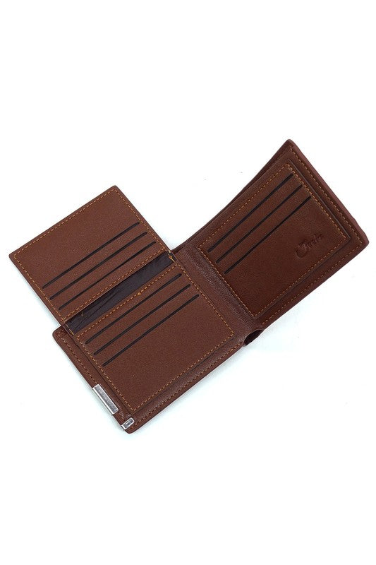 Bi-fold Leather Mens Wallet RFID