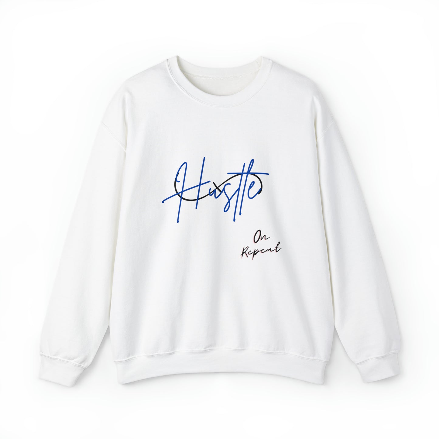 HUSTLE ON REPEAT: Unisex Crewneck Sweatshirt