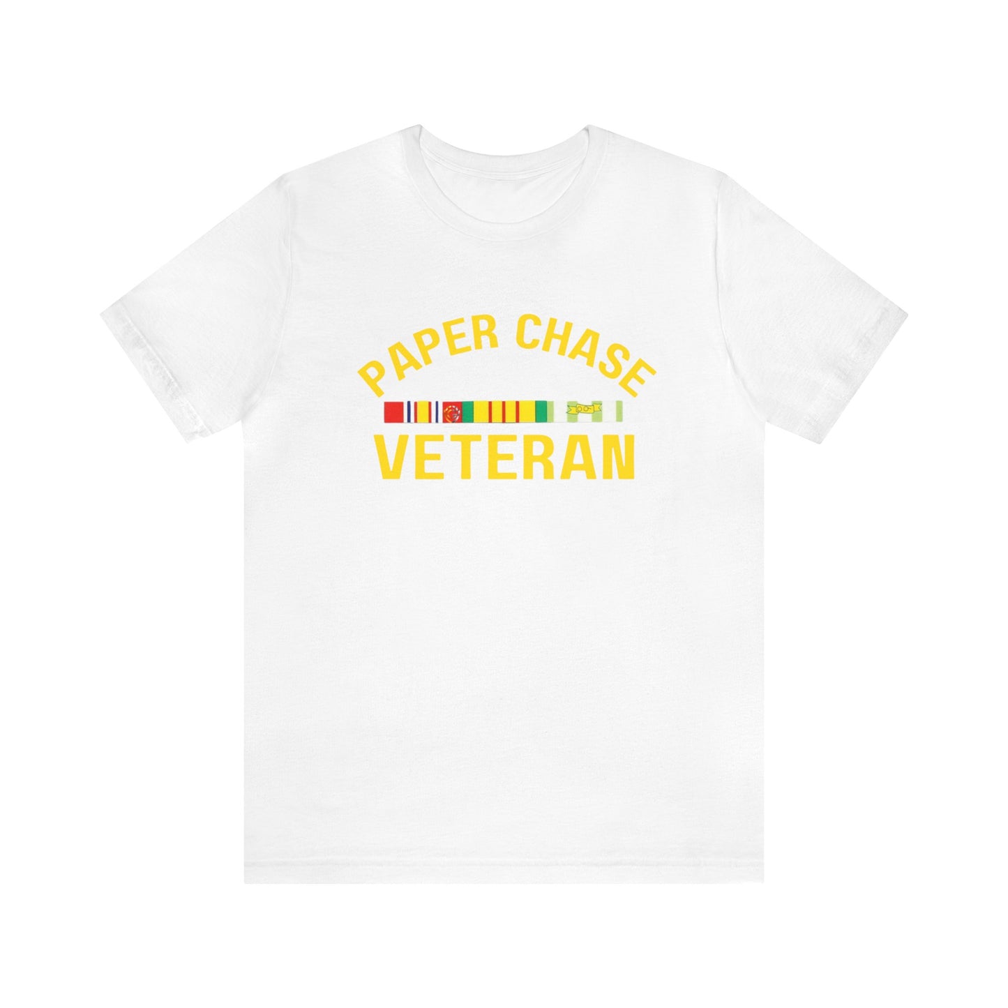 PAPER CHASE VETERAN: Unisex Jersey Short Sleeve Tee