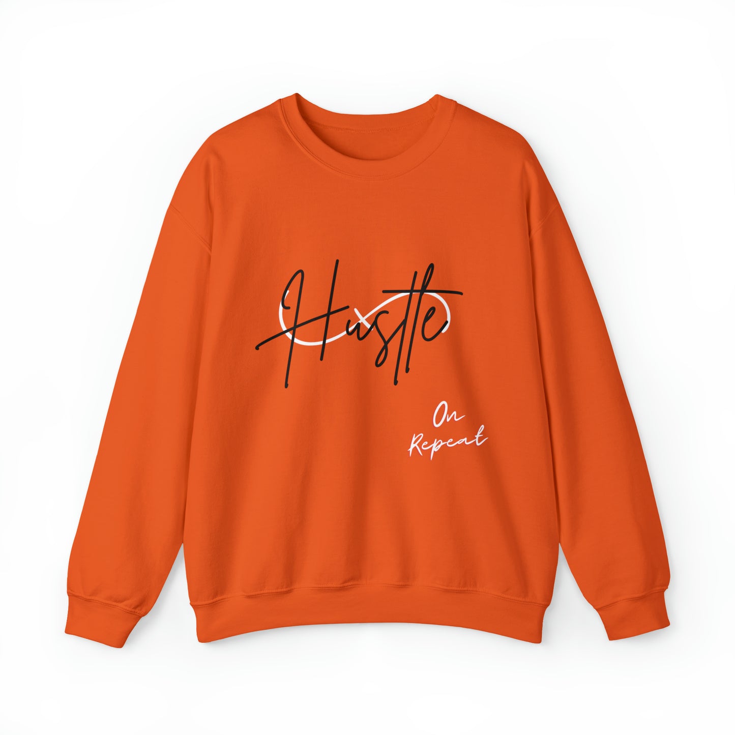 4XL & 5XL HUSTLE ON REPEAT: Unisex Crewneck Sweatshirt