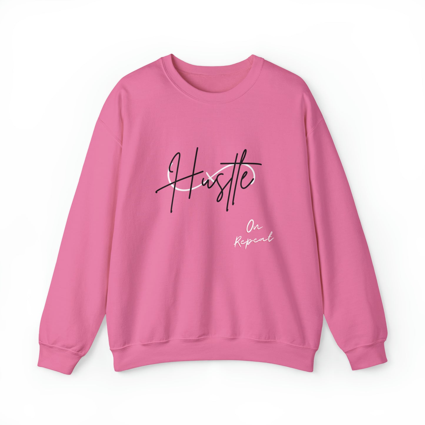 HUSTLE ON REPEAT: Unisex Crewneck Sweatshirt