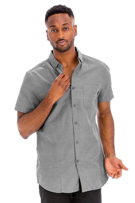 Casual Short Sleeve Button Down Shirt