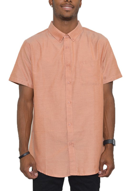 Casual Short Sleeve Button Down Shirt