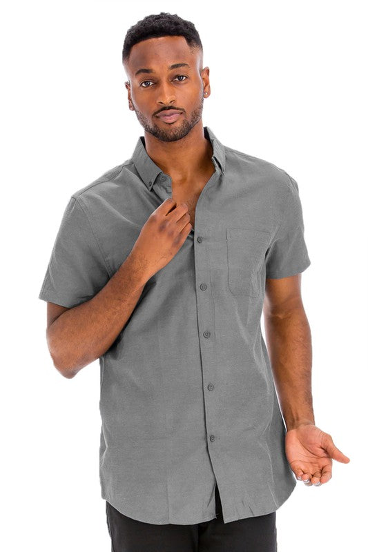 Casual Short Sleeve Button Down Shirt