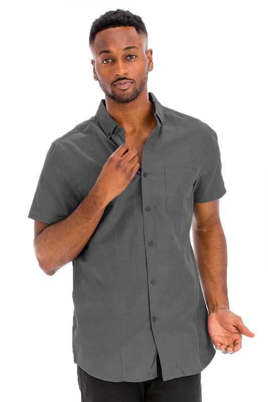 Casual Short Sleeve Button Down Shirt