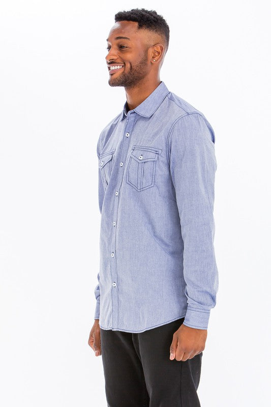 Casual Long Sleeve Button Down Shirt