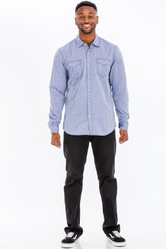 Casual Long Sleeve Button Down Shirt