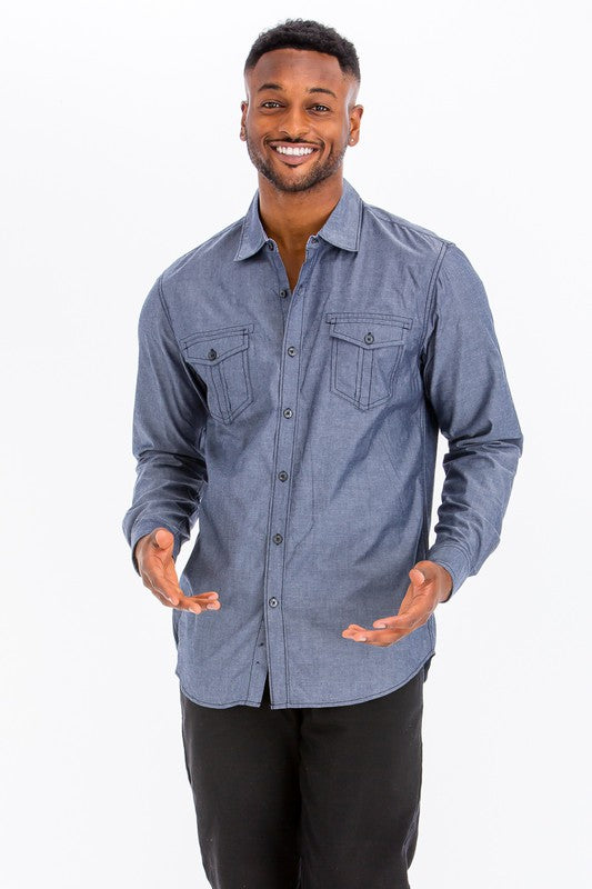 Casual Long Sleeve Button Down Shirt