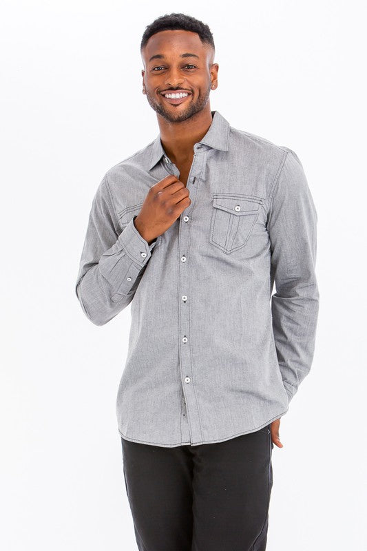 Casual Long Sleeve Button Down Shirt