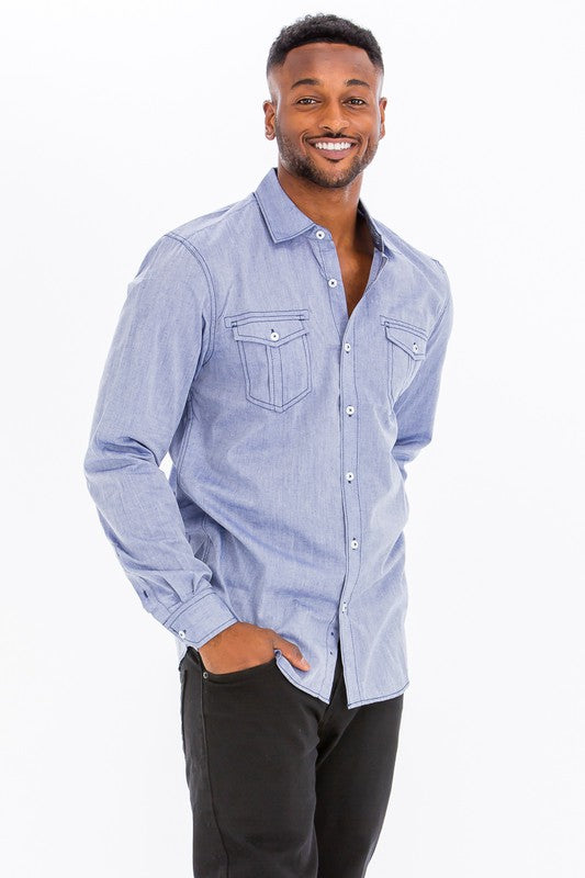 Casual Long Sleeve Button Down Shirt